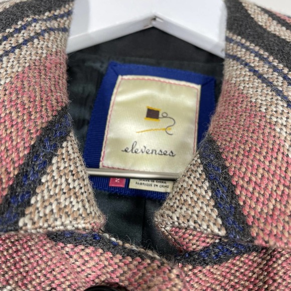 ANTHROPOLOGIE Elevenses Pattern Maker's Striped Coat 2 - Picture 4 of 13